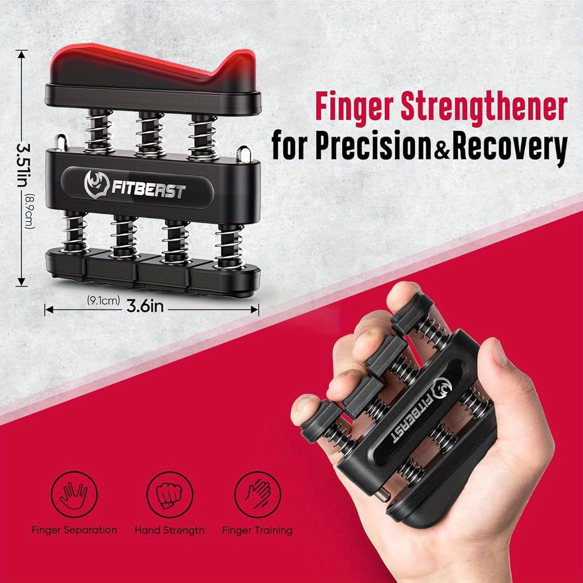 grip strength trainer hand gripper strengthener kit 6 pack with adjustable   forearm strengthener forearm exerciser and massage balls for hand relax grip training and recovery Product details 1