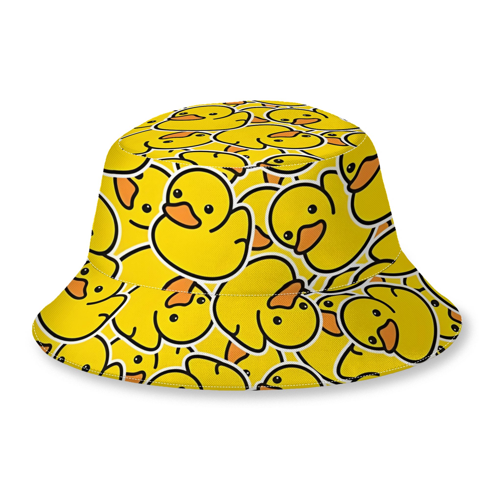 TEMU 1pc Bucket Hat Yellow Rubber Duck Photographic Print Hats Men Women's Hip Hop Bucket Hat