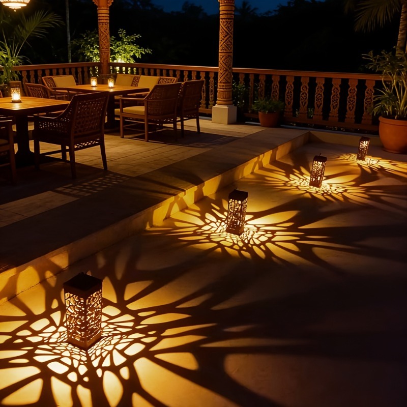 4pcs Smart Solar Outdoor Lighting with Induction Switch