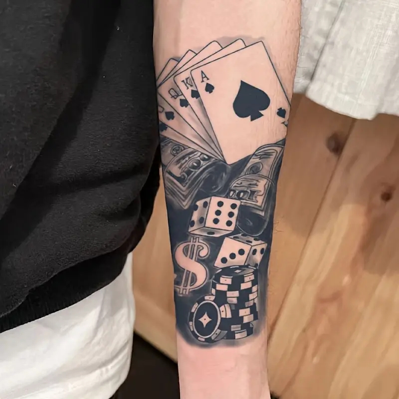 playing card sleeve tattoo 