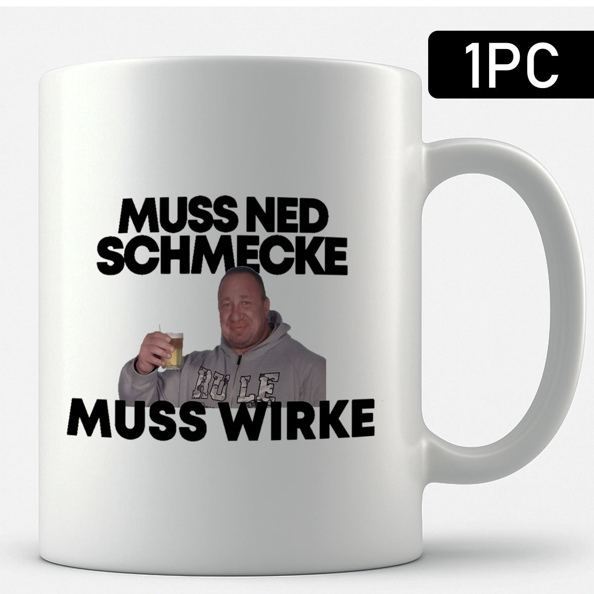 Image of 1pc 11oz Ceramic Mug, Milk Cup, Water Cup, Coffee Cup, German Shepherd Themed Funny Quotes, Perfect Birthday Gift And Funny Fun Gift, Reusable, Suitable For Daily Use And Gifting