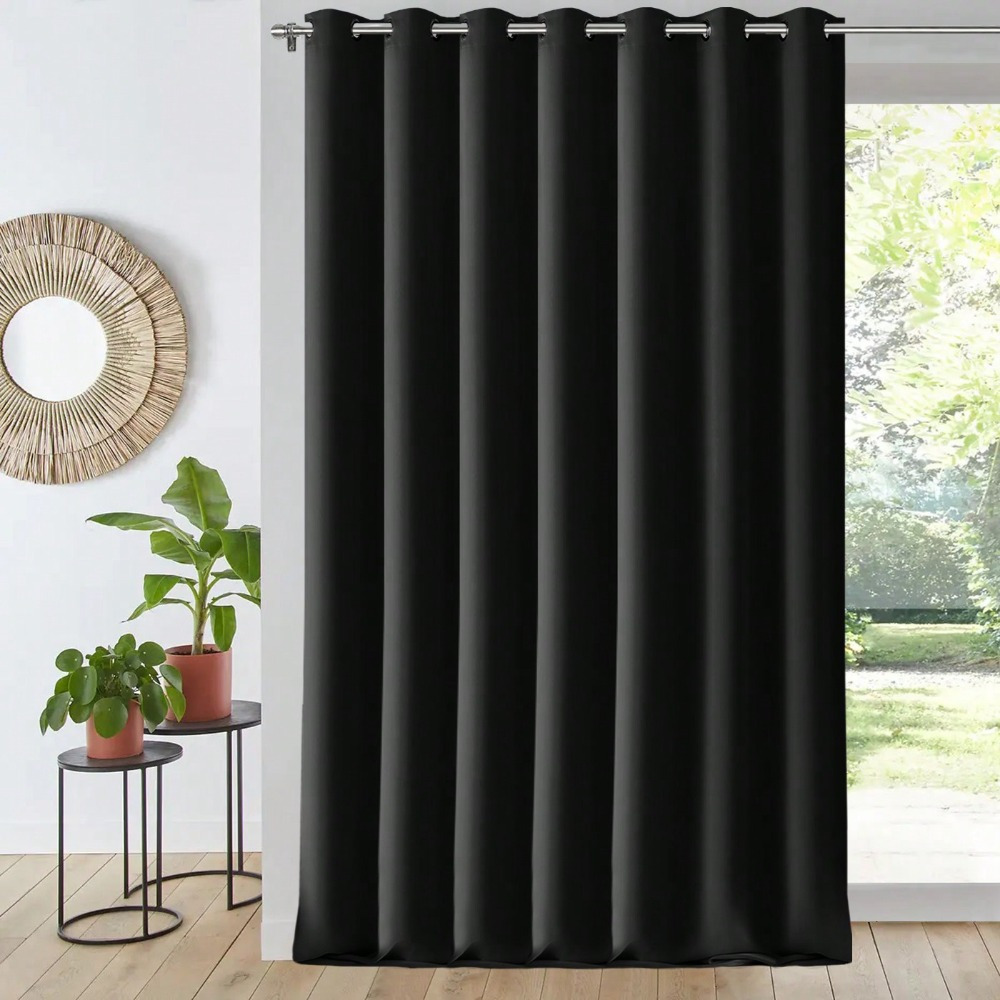 TEMU Matt Fabric Curtains On 145x250cm Grommet Rings, Decorative, Suitable For Living Room, Bedroom And Room