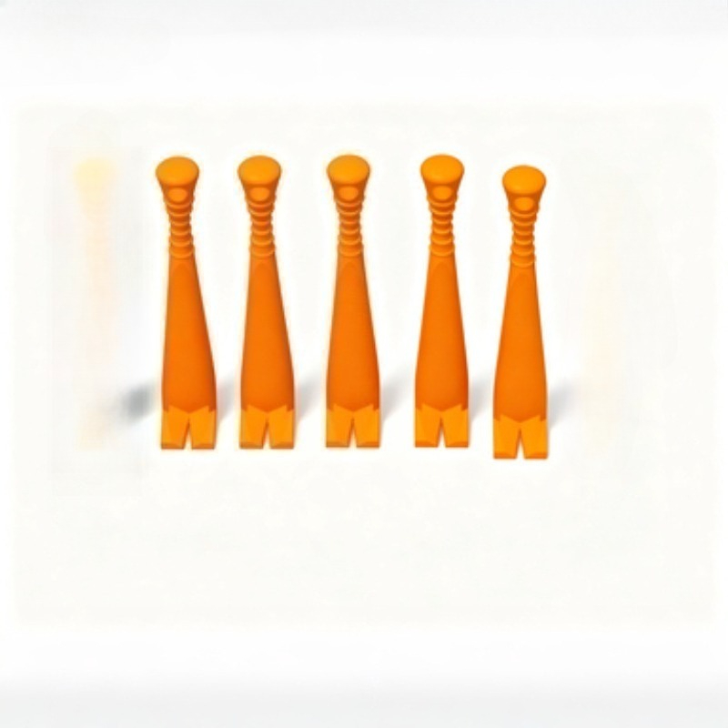 TEMU Juego de 5 piezas para quitar garrapatas de mascotas, con mango naranja antideslizante de diseño para girar fácilmente y eliminar garrapatas sin