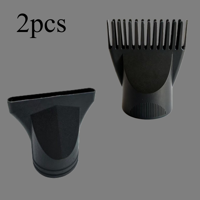 TEMU 2pcs Upgraded Nylon Hair Dryer Styling Nozzle Attachments , Hair Dryer Not Included, Curling Straightening Drying Wind Hood Set, Universal Fit