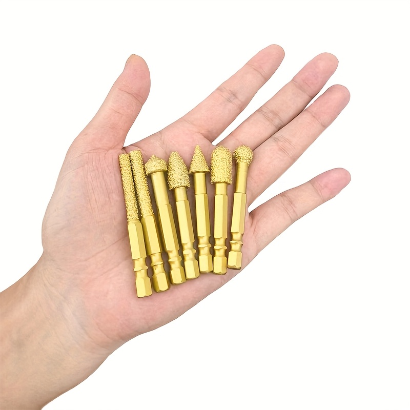 7pcs Multifunctional Burrs Rotary File Carving Precise Metal Grinding Engraving And Stone Polishing Rotary File