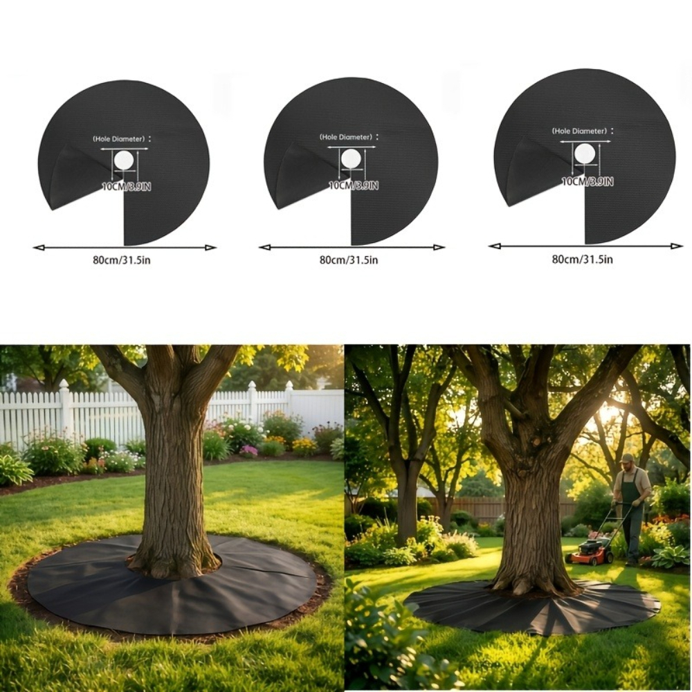 TEMU 3pcs Large Weed Control Fabric, Gardening Ground Cover With Breathable Moisture-retaining Grass Mat, Breathable Cold-proof Weed Barrier Mulch,