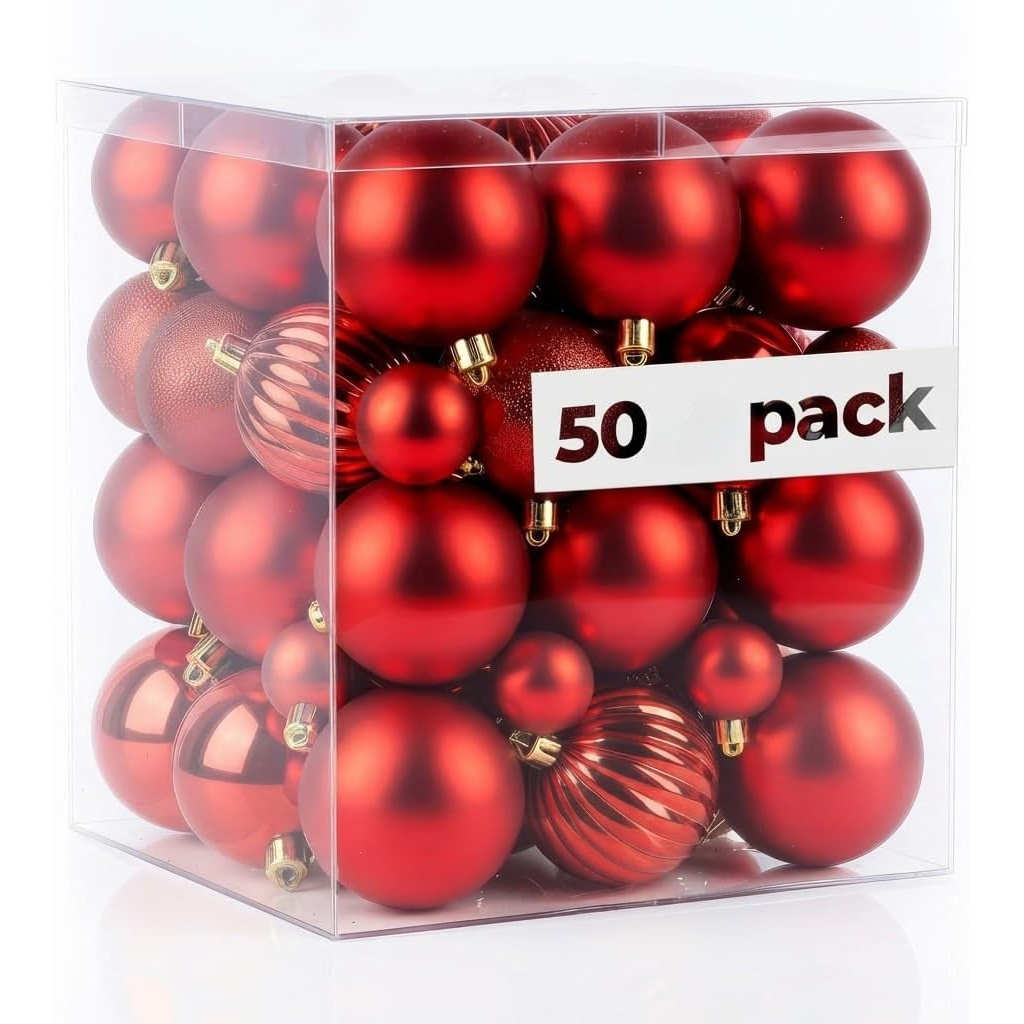 TEMU 50pcs 4happy Ornaments With 4 Styles Shiny Matte Glitter Pumpkin Balls - Suitable For Tree Decorations, 3 4 6cm Plastic Blushable Balls For