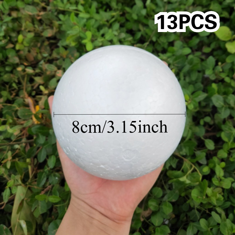 TEMU 13 bolas EPS blancas de 8 cm, bolas de espuma , adornos para árboles de Navidad, decoraciones para fiestas de Pascua y Navidad, proyectos de