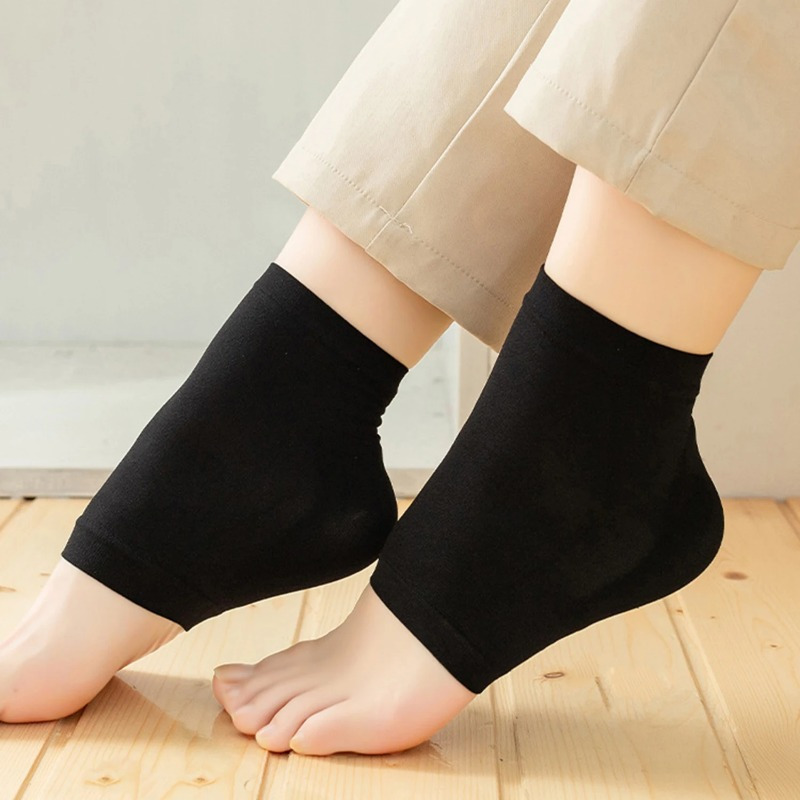 2-Pair Unisex Heel Socks for Moisturizing and Foot Care