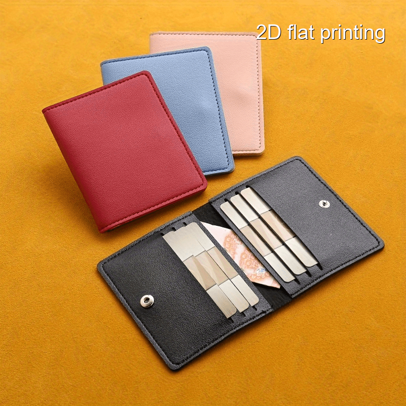 1pc Simple Ultra-thin Card Holder Money Clip Solid Casual PU Leather Multi-card Card Holder Coin Purse For Men Or Women