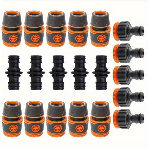 6pcs durable abs garden hose connector set quick release double head extension coupler color suitable for lawn irrigation systems water pipe extension piece plastic connector