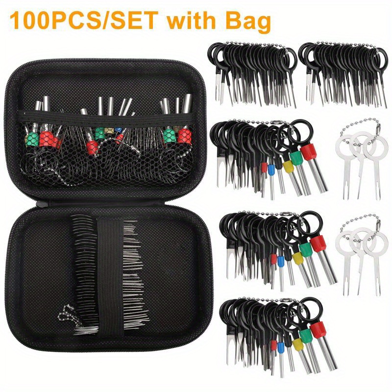 

100pcs Wires Pin Automotive Tooling Set Car Terminals Removal Auto Disassembly Tooling