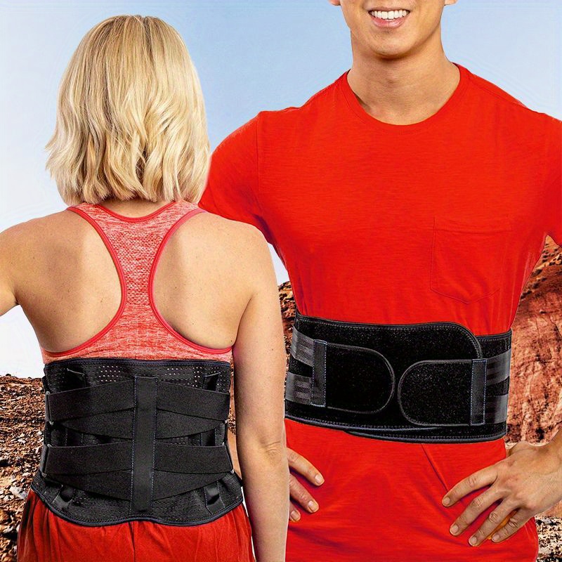 Image of Back Brace - Back Support Belts For Men Women, Back Brace For Fitness, Breathable Lumbar Belts With Functional Pocket (xl)