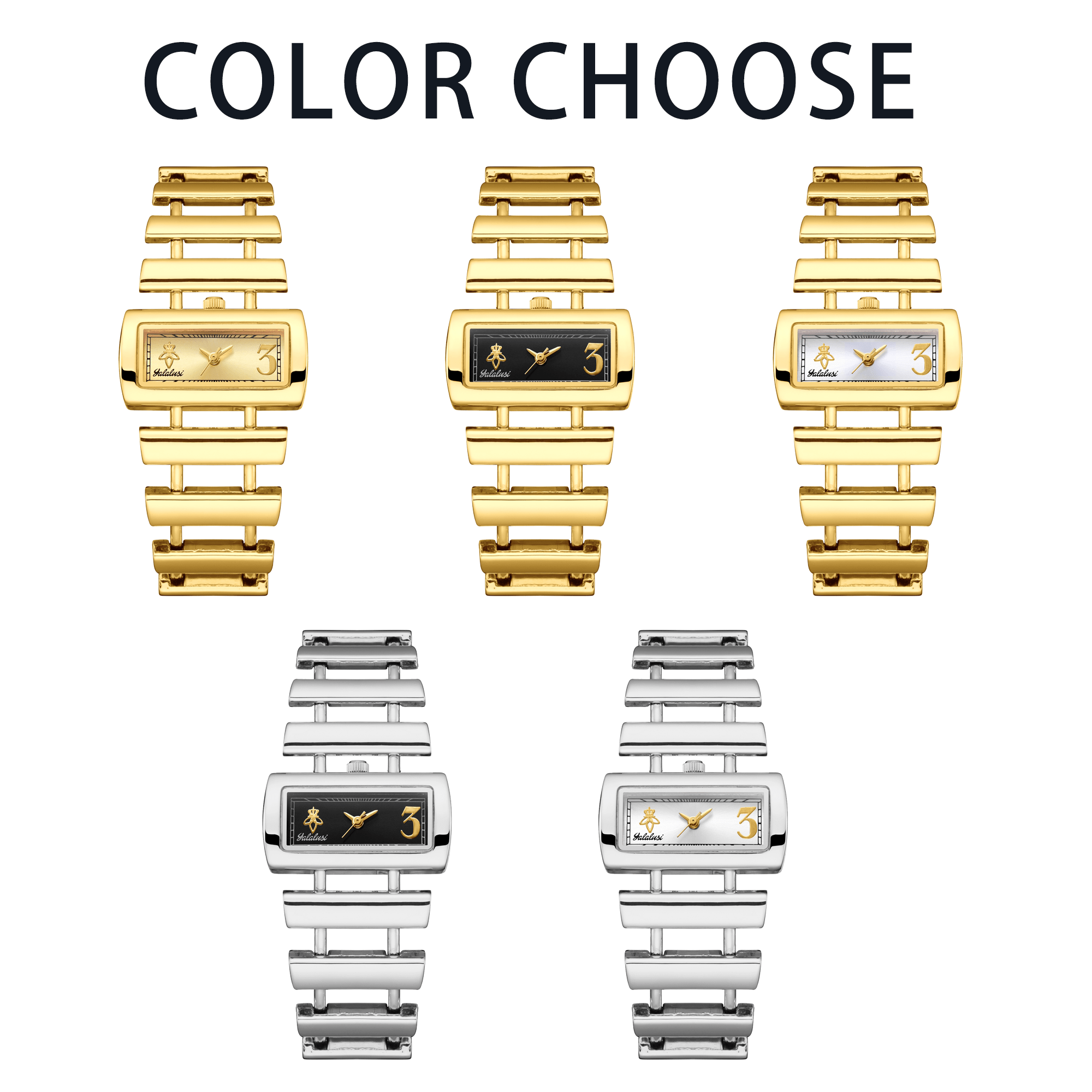 Yalalusi Brand Presents a New Elegant Hollow Design Quartz Watch for Women in 2026. It Features a Unique Letter Decoration, a Compact Square Dial, And a Precise Quartz Movement. The Durable Golden Plating Ensures It Won'T Fade for Two Years. Suitabl