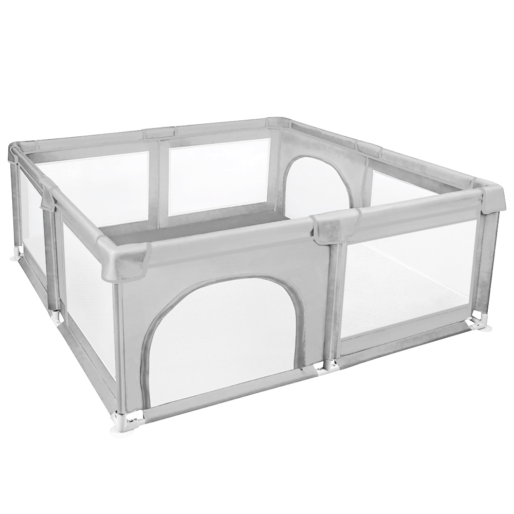 Image of 120*120*66cm Dog Pen, Pet Enclosure, Dog Play Area, Kennel, Suitable For Cats, Small To Medium-sized Dogs And Rabbits, Suitable For Use On Wooden Floors, Concrete, Tiles, Carpet And More.