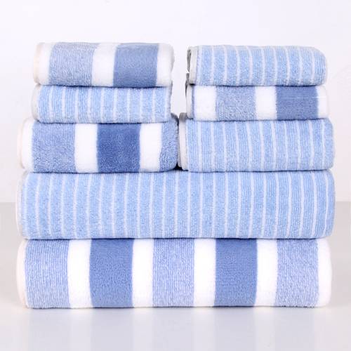 8pcs coral fleece bath towel set luxury high and no shedding and fade resistant for daily use