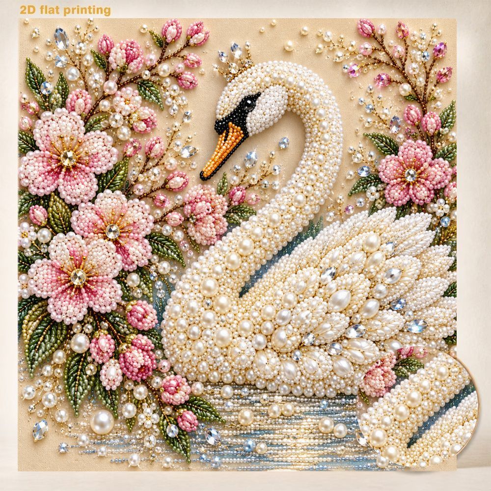 TEMU Pearl Art Painting Kit Handmade Decorative Painting Adult Art Painting Full Set Tools Shiny Gemstone Flat Painting Frameless Home Wall Hanging