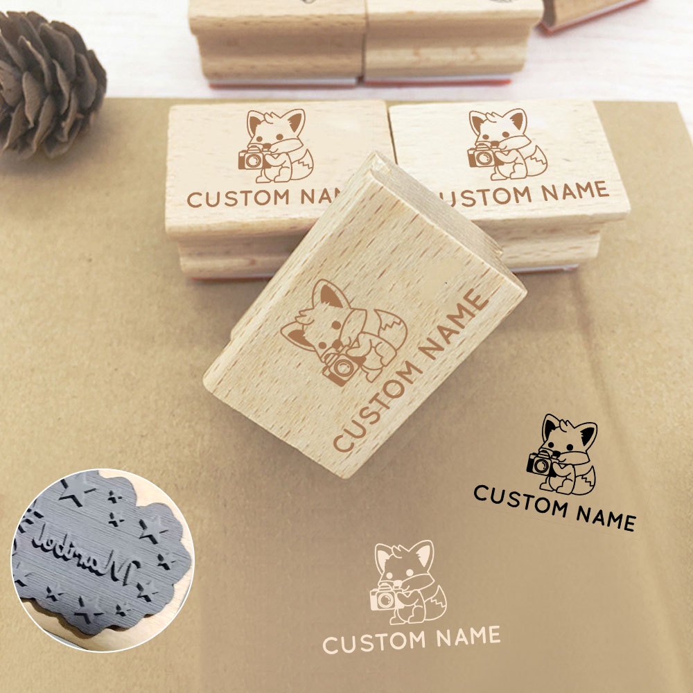 Custom Exquisite Wooden DIY Decoration Hand Account Stamp
