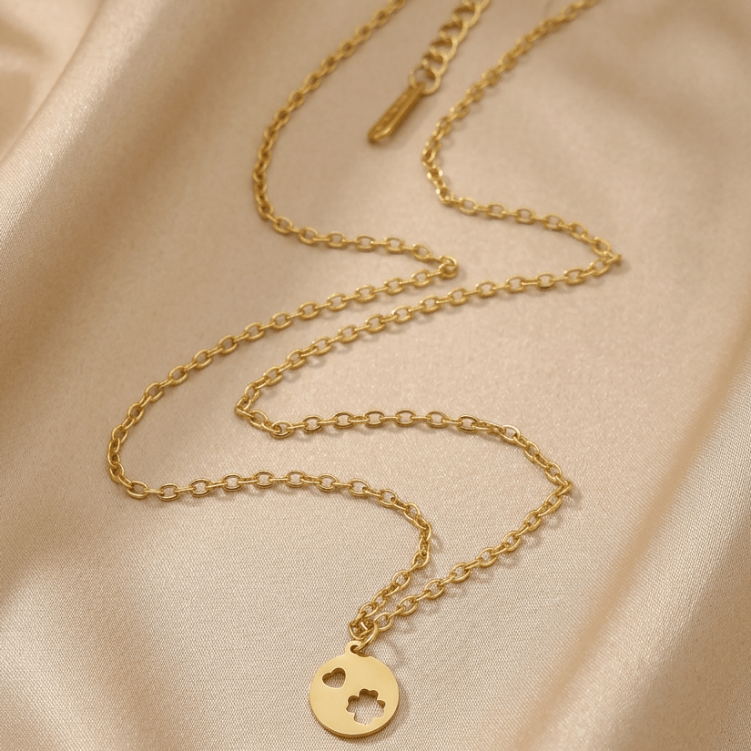 Women's Golden Stainless Steel Wave Clavicle Chain Necklace