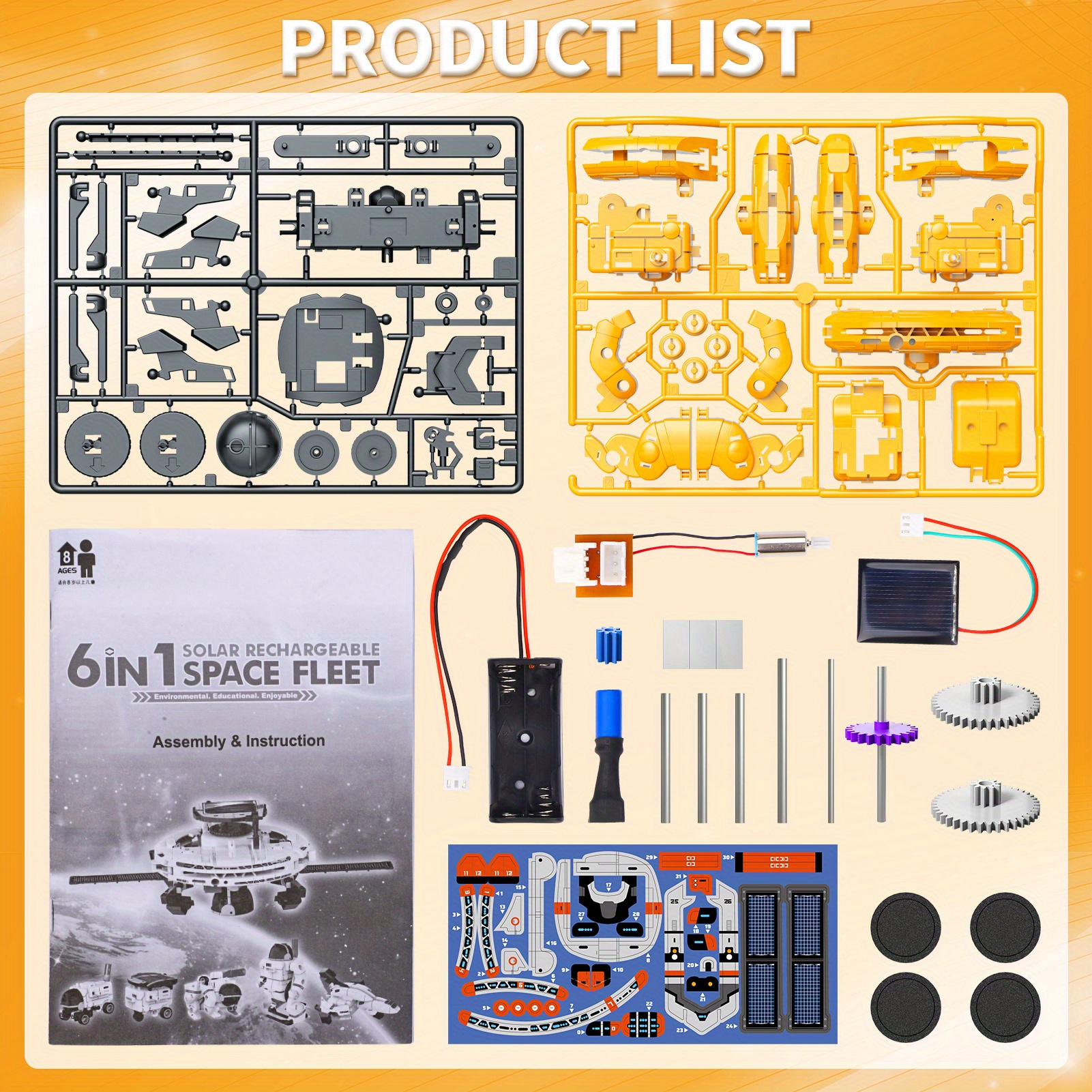 120pcs STEM Building Robots Toy for Kids Ages 8-12, Science Kits, Solar Space Toys Gifts for 8 9 10 11 12 Year Old Teen Boys Girls