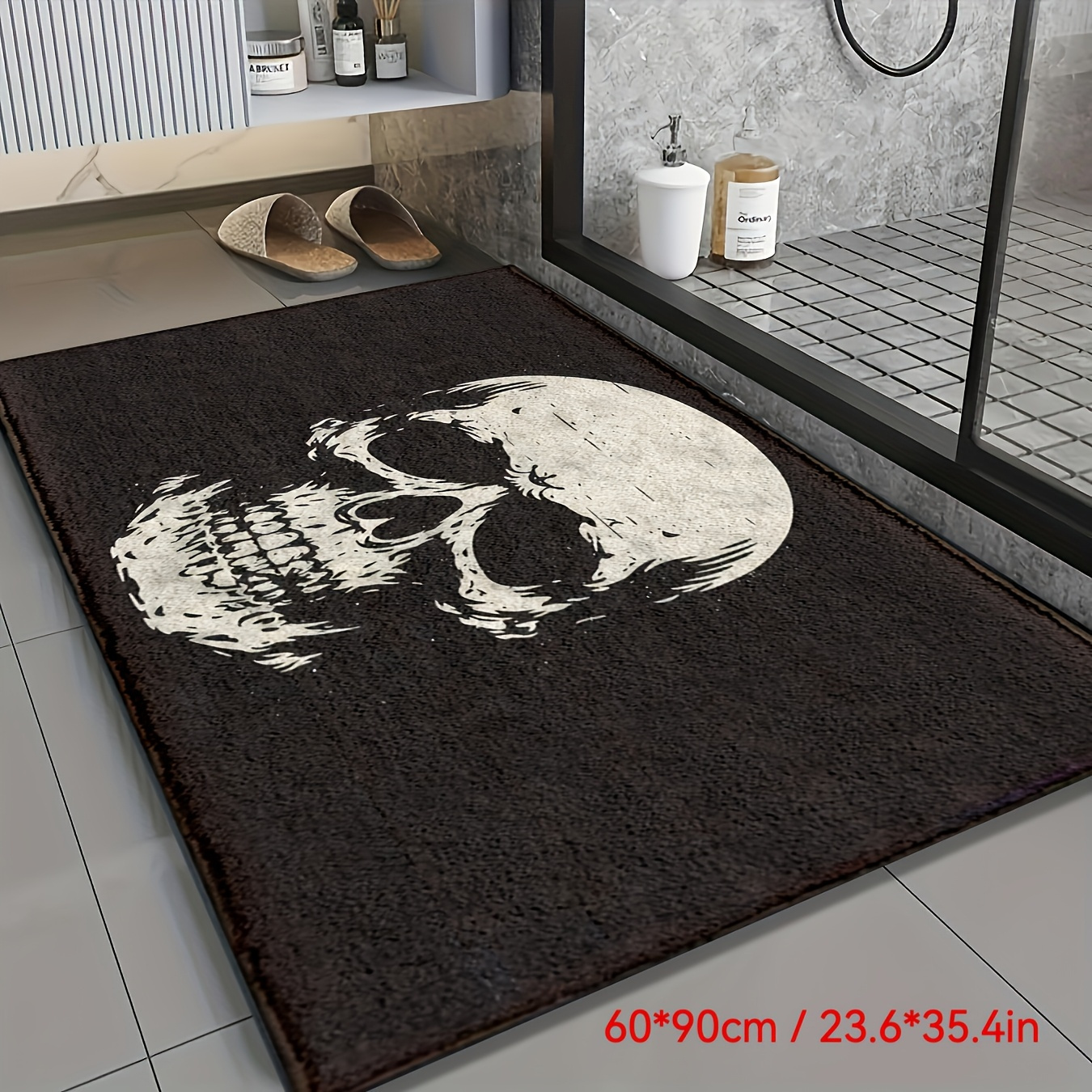 Features A Skeleton Design. Absorbent, Non-slip, Strong And Durable, Machine Washable, Suitable For Use In Bathrooms, Kitchens And Showers, But As A Home Decoration