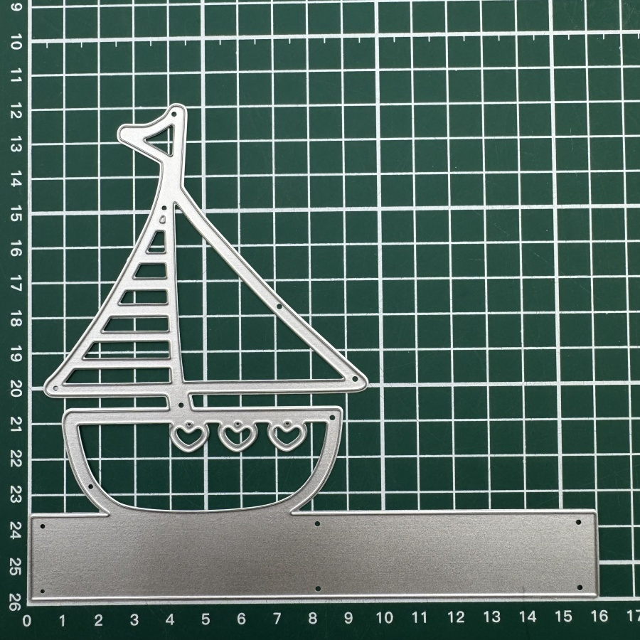 Image of 2025 New Arrival Nautical Theme Sailing Theme Sailboat Metal Cutting Dies For Diy Scrapbooking Card Making Stencils Photo Albums
