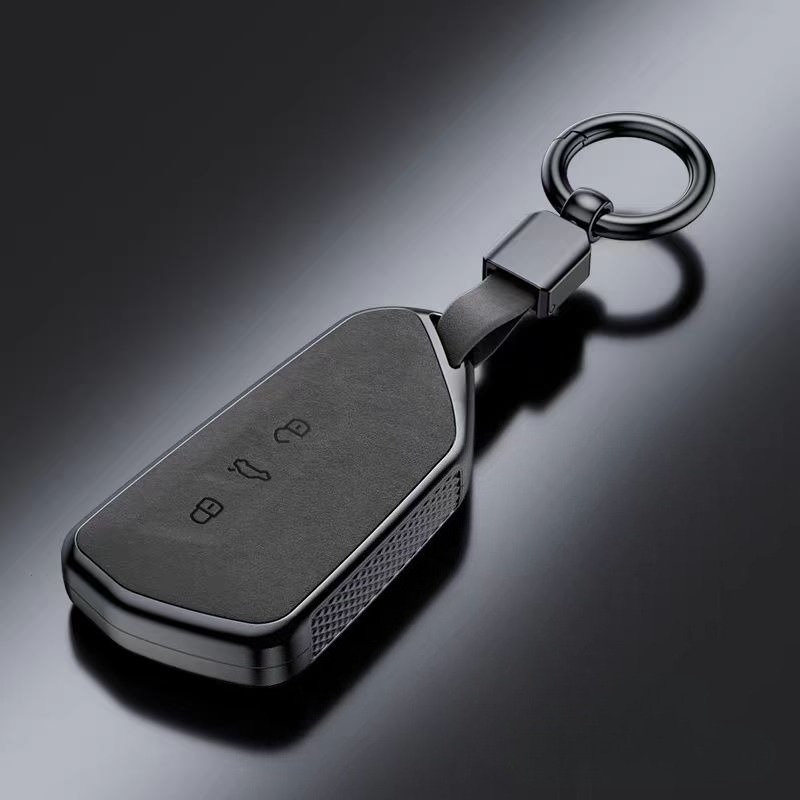 Latest Material Pvc+pu Car Remote Key Fob Cover Key Fob Case Shell Holder With Keyring For For Vw For Golf 8 Mk8 Id-4 Id-6, For For Octavia A8 For Seat For Leon Fr Mk4 For