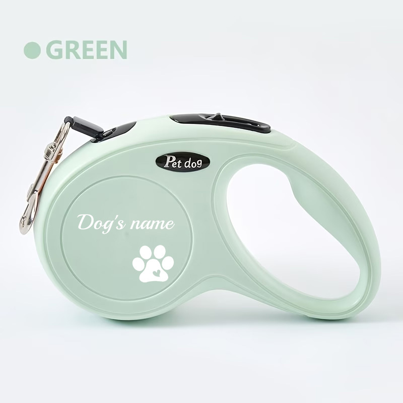 TEMU Self- & Paw Print Pattern Automatic Retractable Leash, Length, Personalized Walking Leash For Small To Medium Cats And Dogs, 360Â° -, Outdoor Pet