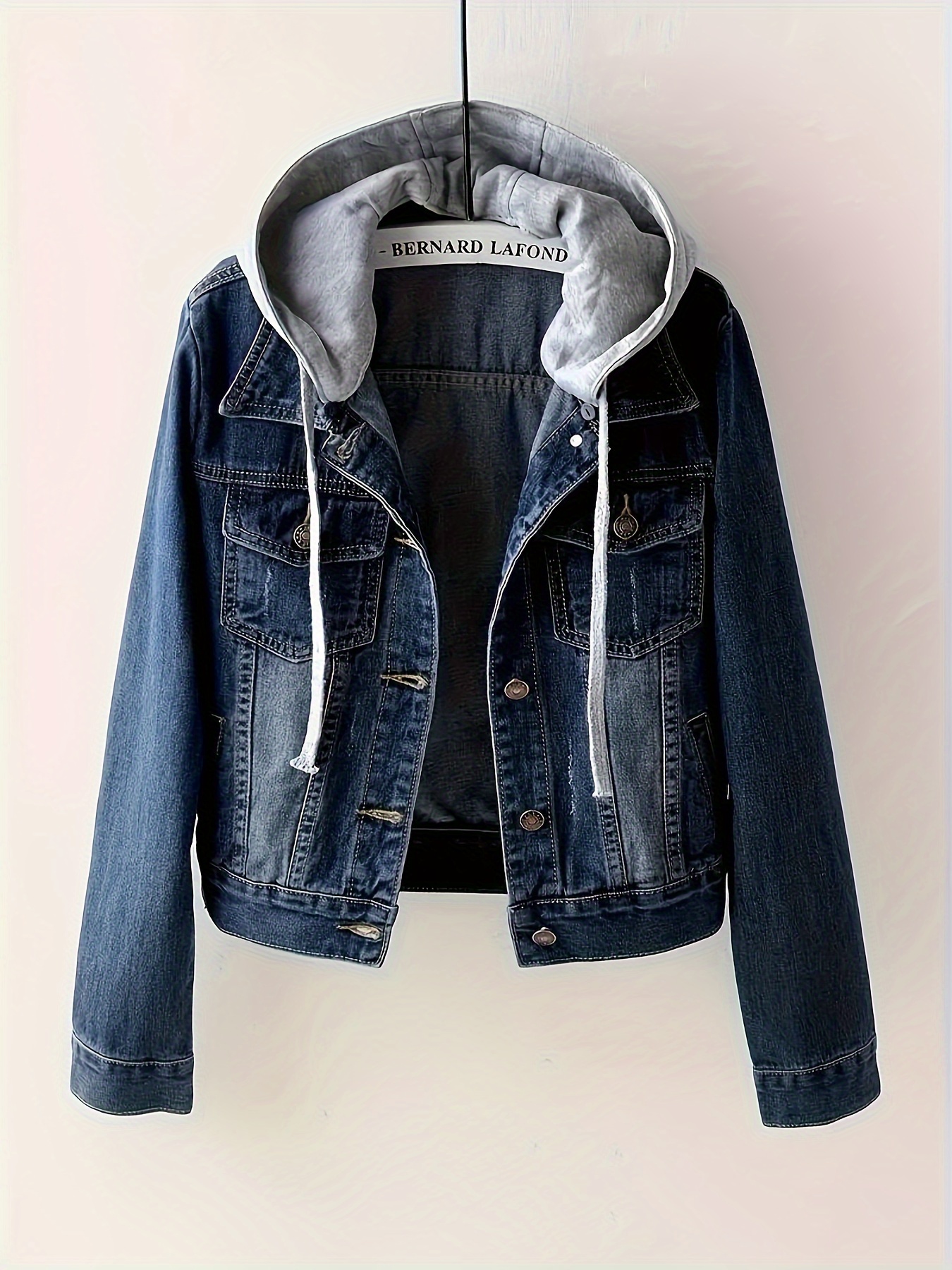 denim jacket hooded sold on Temu United States