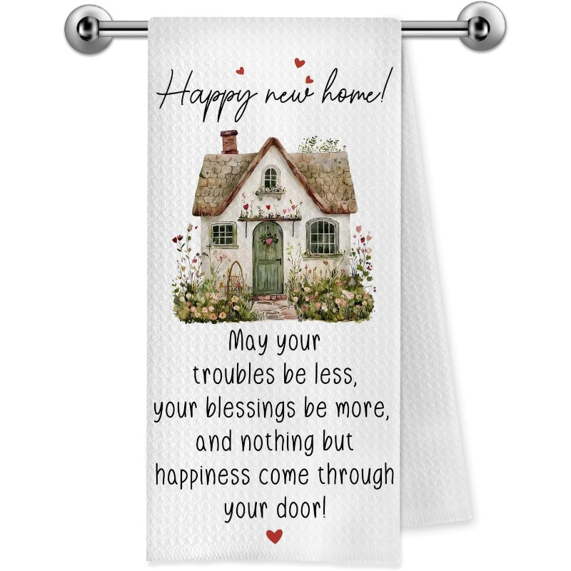 TEMU Cleaning Cloth 1pc Kitchen Towel, A Housewarming Gift For A , Kitchen Cleaning Cloth, Housewarming Gift For Women, New Homeowner Gift Decorative