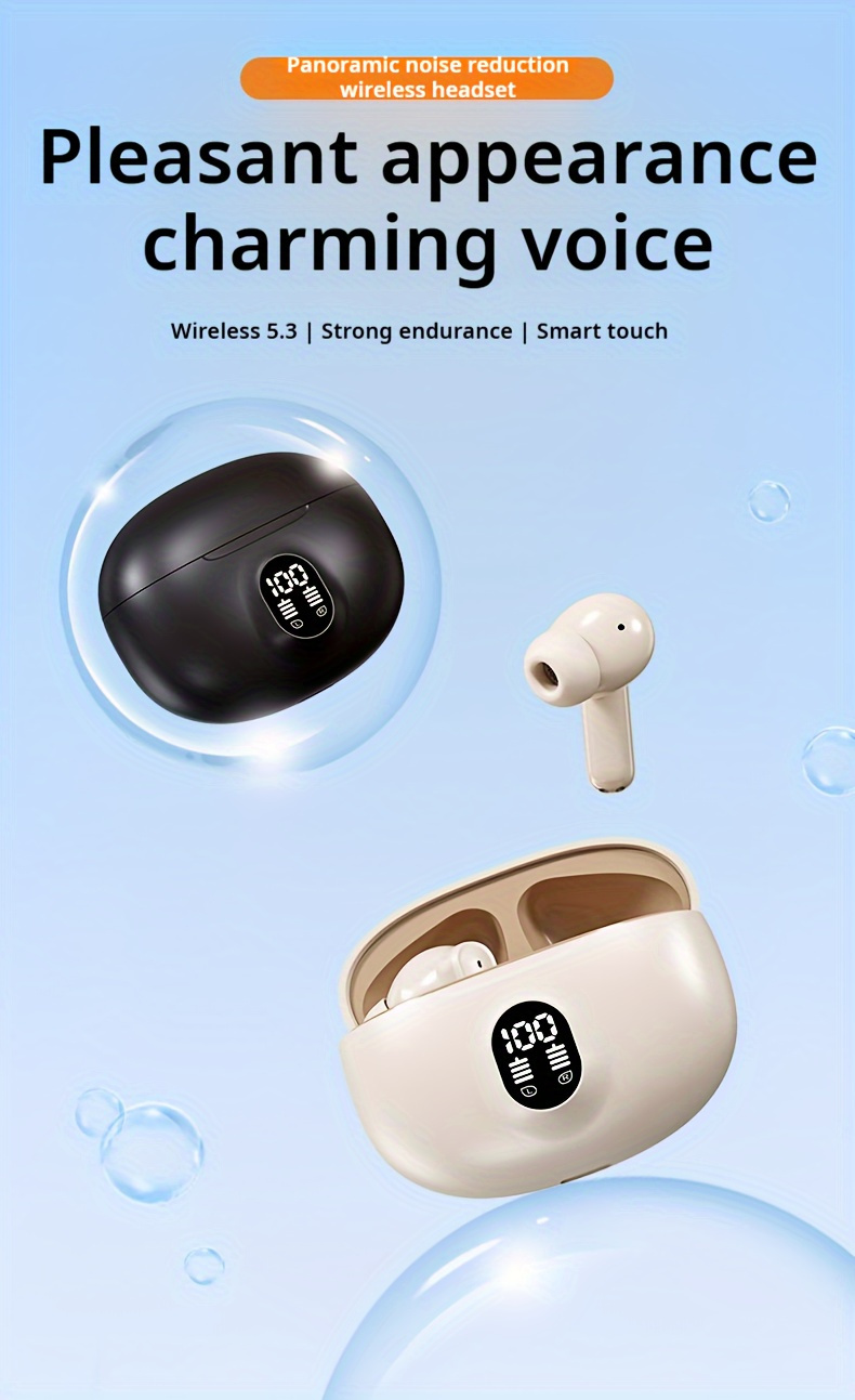 51.43 meter-Ear True Wireless Earbuds with 150mAh Long-Lasting Battery, High-Fidelity Stereo Sound, Noise Cancellation, Wireless Connectivity, Volume Control, USB Charging, Dual Mic, Gaming- Anime Theme