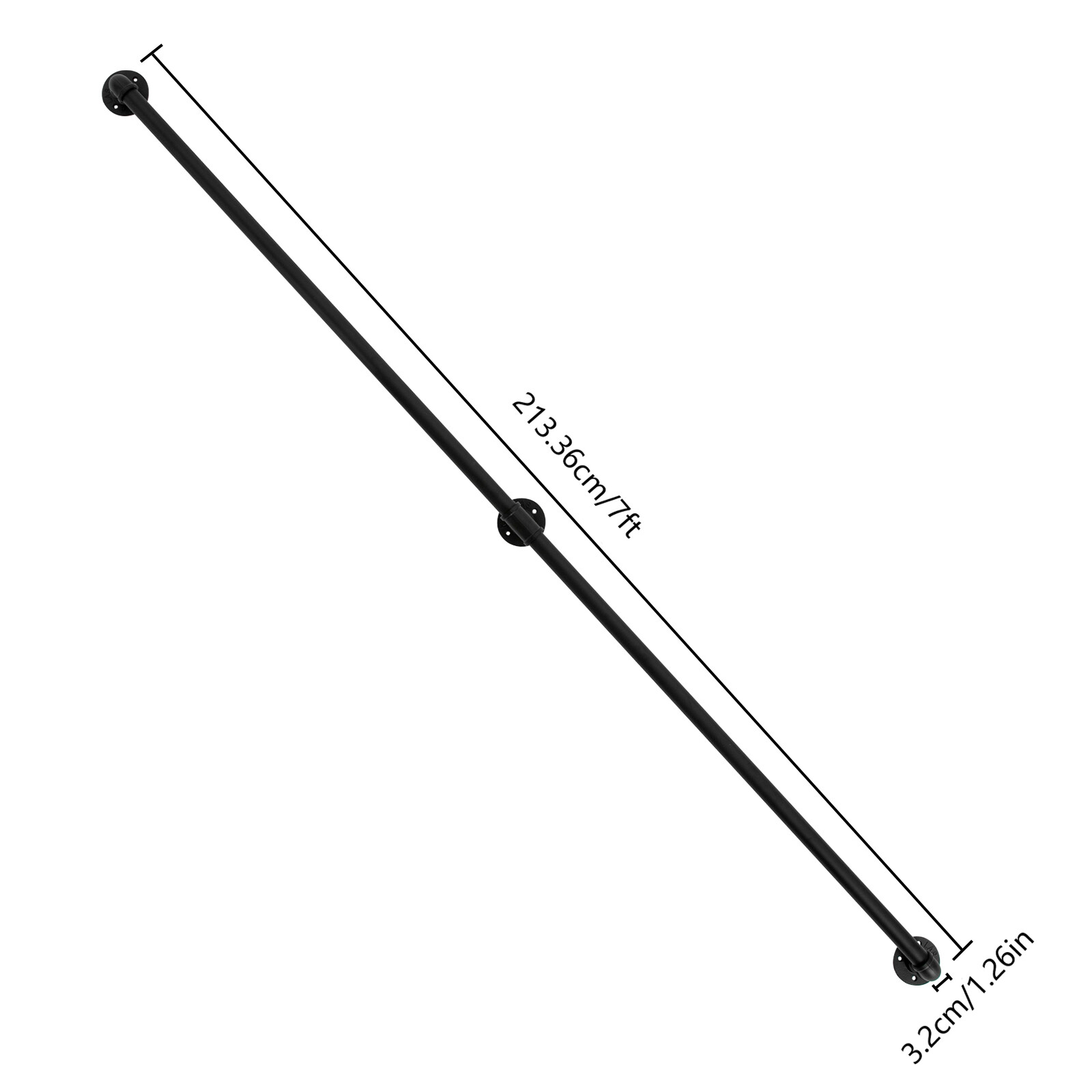 213,36 cm vidaus/ lauko juoda moderni turėklų laiptų turėklų rankena, montuojama ant sienos, 3,15 colio aukščio, be įbrėžimų paviršius, ilgaamžė, gyvenimo pagalbininkė, tinka vaikams, suaugusiems ir žmonėms, kuriems sunku lipti laiptais