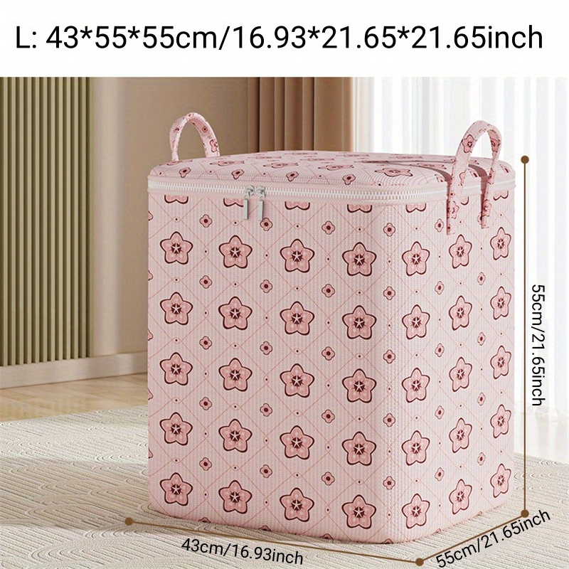 TEMU Collapsible Closet Organizer Bags, Foldable Extra Large Non-woven Moving Storage Bags, Saving Containers For Bedroom Wardrobe Clothes Comforters