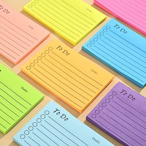 3 packs random colors of 90 sheets 10cm x 7cm 3 94inch x 2 76inch colored sticky notes memo pads self colored sticky notes suitable for school work and home stationery