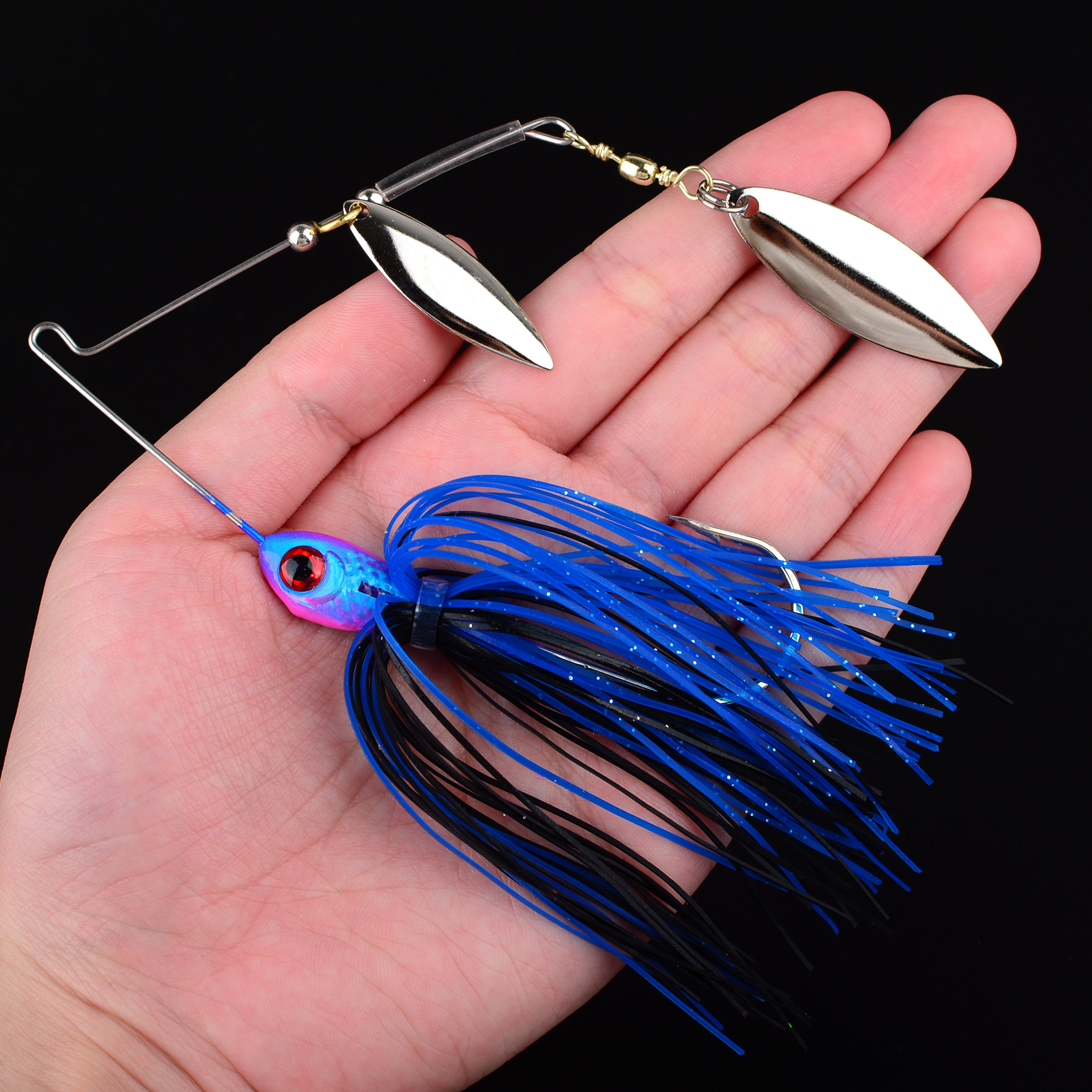 1pc Fishing Lures Spinnerbait Jig Metal Spoon Jigging Head Spinner Bait Swimbait For Blade Spinner Bait