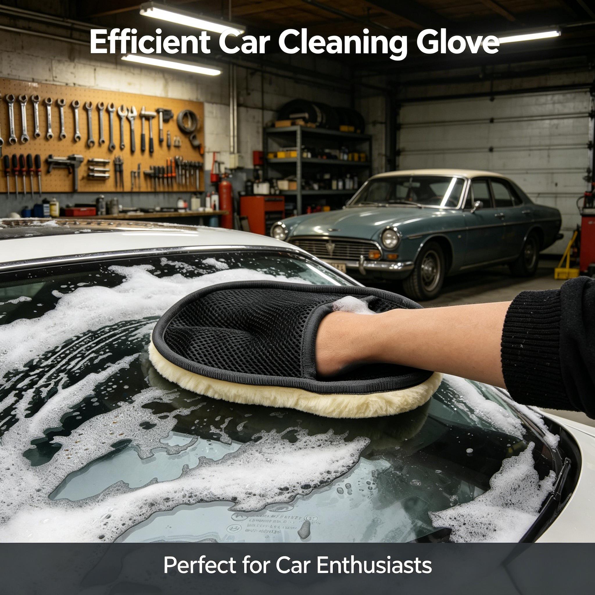 3pcs Set, (2pcs Soft Microfiber Car Cleaning Gloves And 1pc Car... product image 10