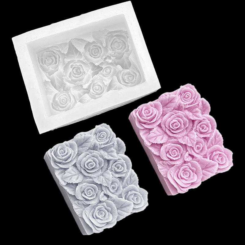 TEMU 1pc Square Silicone Soap Mold - Handmade Diy Crafting And Soap Making Decoration Mold, Soap Making Supplies