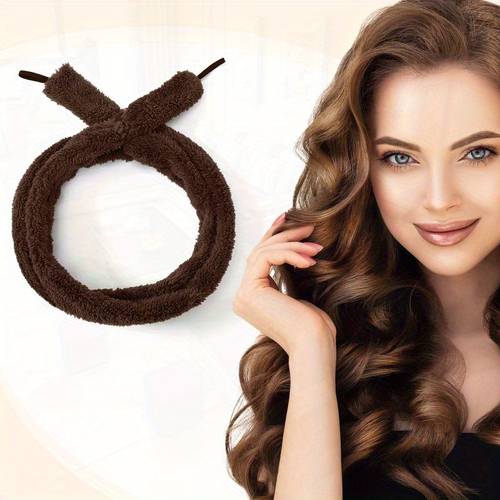 satin heatless hair curler lazy wave diy heatless curls for sleep in overnight for all hair types brown