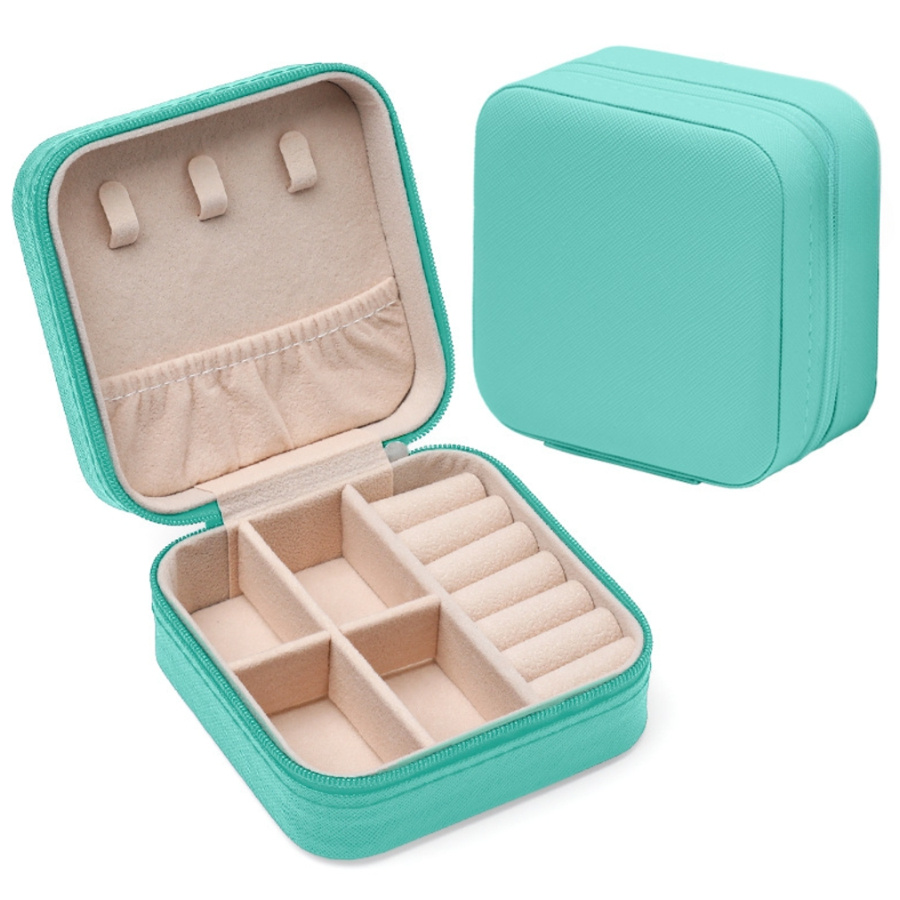 Leather Small Jewelry Storage Box, Portable Earring Organizer