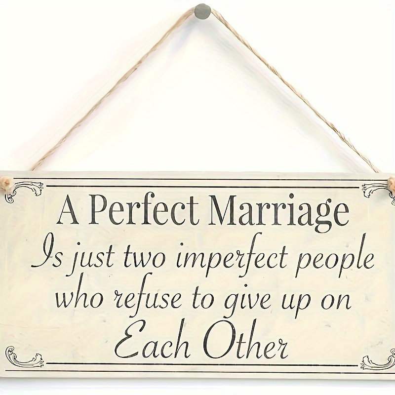 TEMU 2d Flat 1pc, Wedding Anniversary Husband Gift To Wife, Home Decor Wooden Sign Wall Decoration
