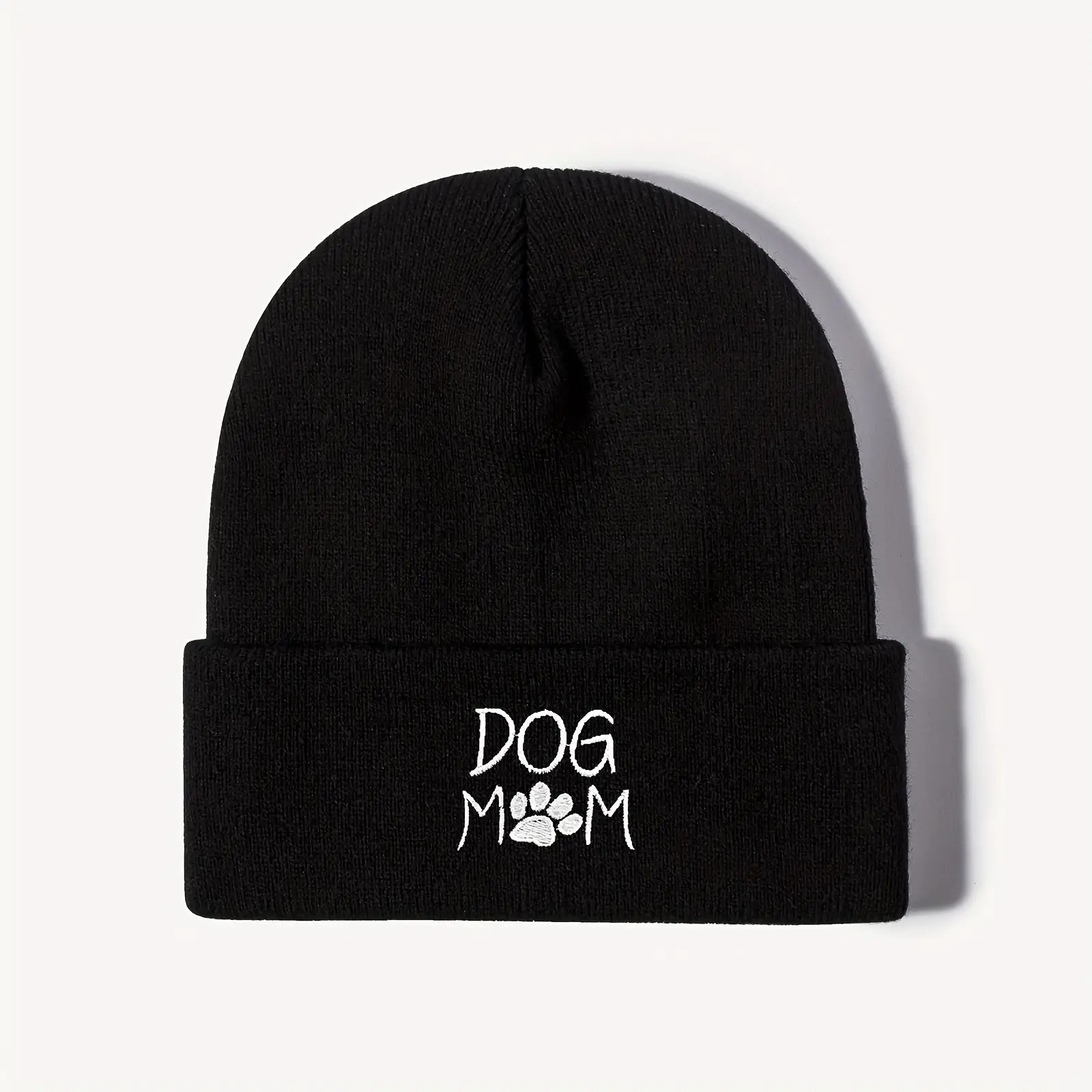 Image of 1pc Embroidered Stretch Beanie Hat - Lightweight Winter Cap For , , Hand-washable Embroidery, Urban Style Unisex Hat Suitable For Weather & Casual Attire