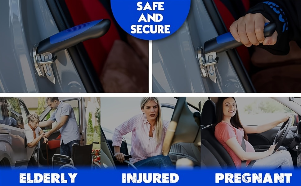 a two part aluminum car safety hammer featuring a door handle designed with an ergonomic non   ideal for seniors and individuals with disabilities compatible with the   of vehicles Product details 3