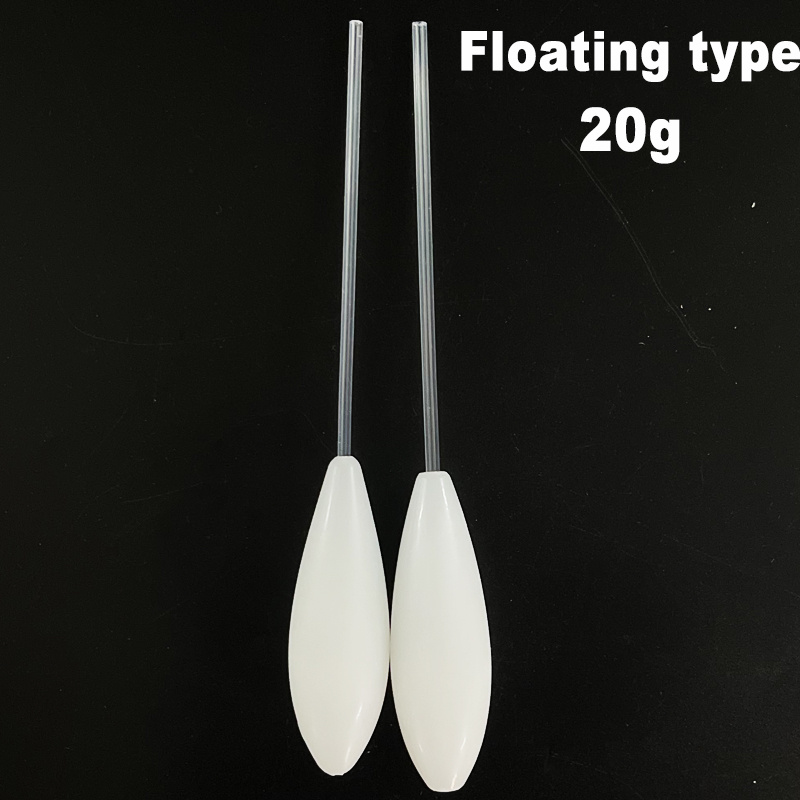 TEMU 2-pack zwevende/zinkende dubbeldoel visdobbers, karper oppervlakte-positioneringsdobbers voor lange worpen, gewichten: 10g/20g/30g/40g/50g