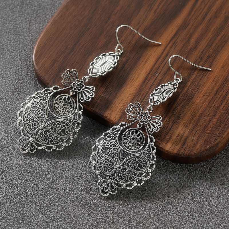 Women's Vintage Bohemian Floral Copper Earrings