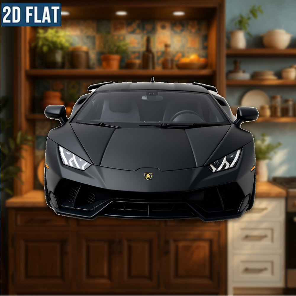 TEMU A Stylish Black Sports Car Acrylic Fridge Magnet, Perfect For Modern Home Decor And An Ideal Gift For Christmas And Halloween