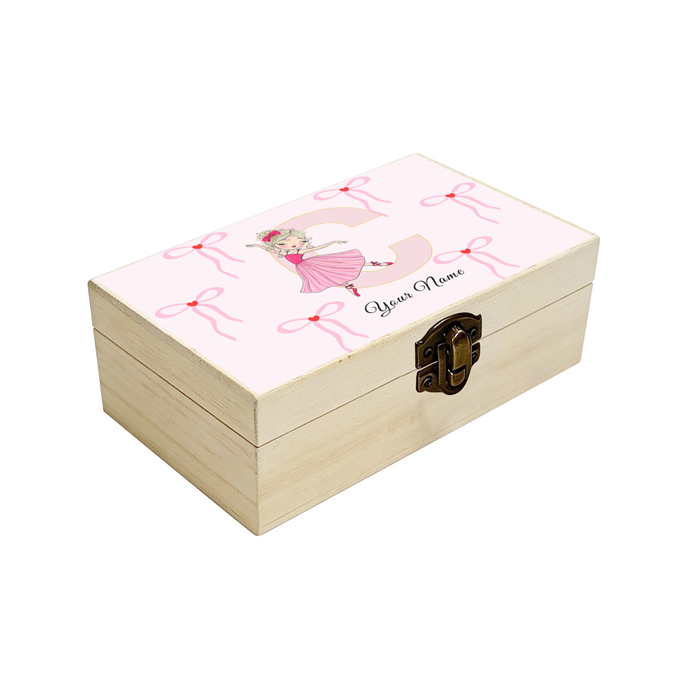 Personalized Initial Letter Wooden Storage Box