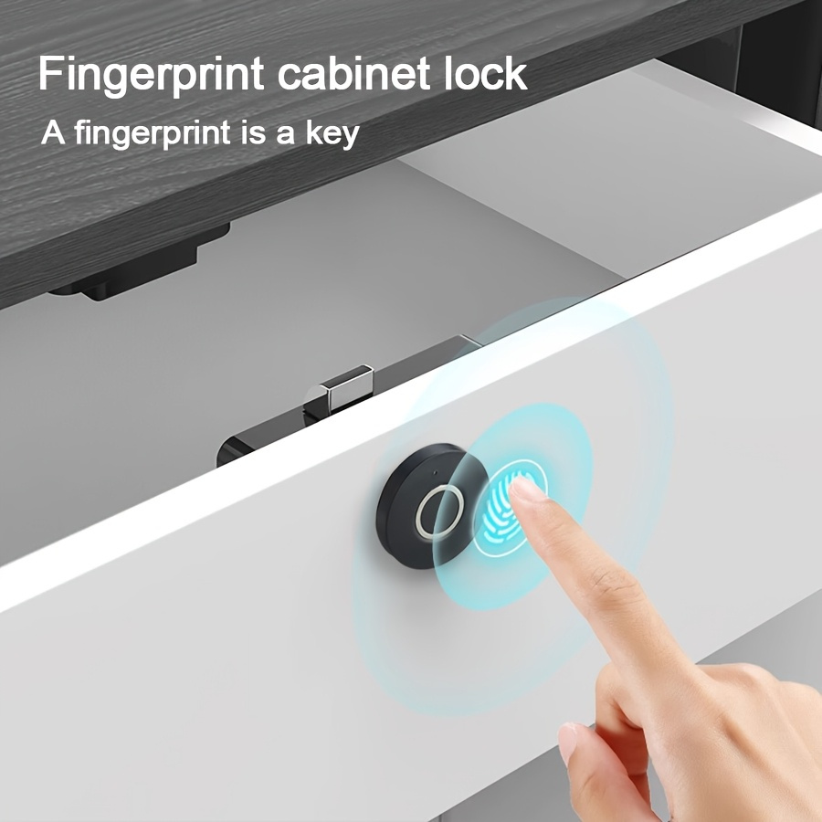 Smart Fingerprint Drawer Lock, Keyless Entry for Cabinets