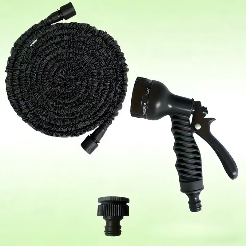 1 sæt 15m-60m udtrækkelig have  med højtrykssprøjtepistol, fleksibelt design, 2 stk. sæt ( .   og  . sprøjtepistol), velegnet til havevanding, plænevanding, bilvask, kæledyrsrengøring og udendørs rengøring