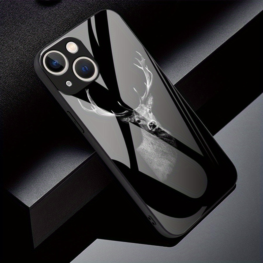 TEMU Coque de téléphone - Coque de téléphone sur le thème des cerfs conçue pour divers modèles d'Apple iPhone, les 13, 12, 11 Pro Max, et autres