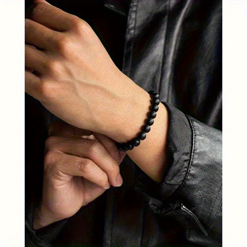 8mm Imitation Agate Bracelets Set, Vintage Bohemian Style